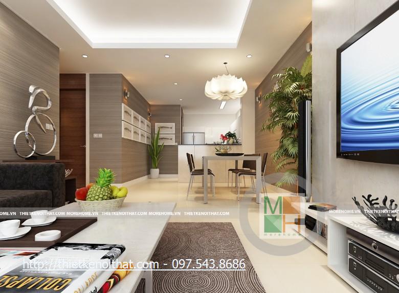 Thiết kế nội thất chung cư cao cấp KeangNam - Nhà Anh Trường